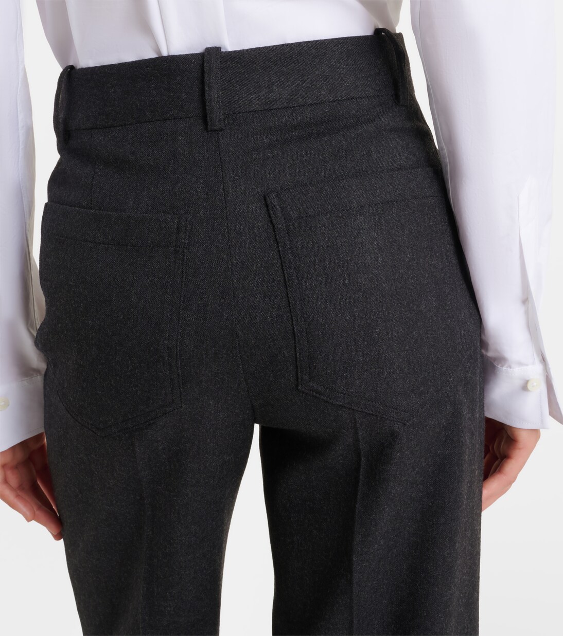 Pantalones flared Alina de lana virgen | Victoria Beckham
