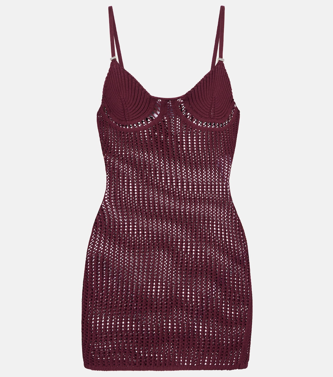 Crochet cotton-blend minidress | The Attico