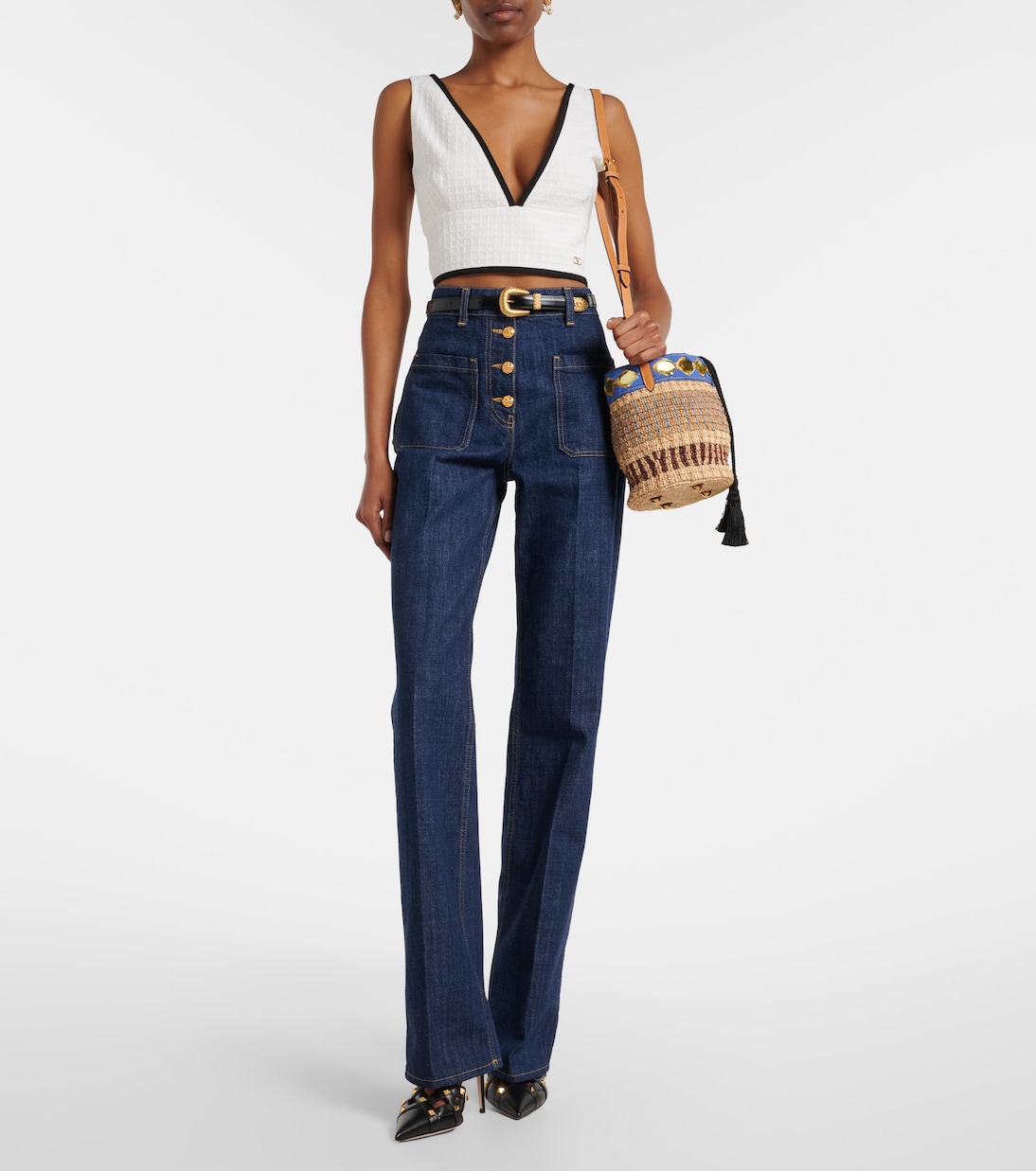 High-rise flared jeans | Valentino