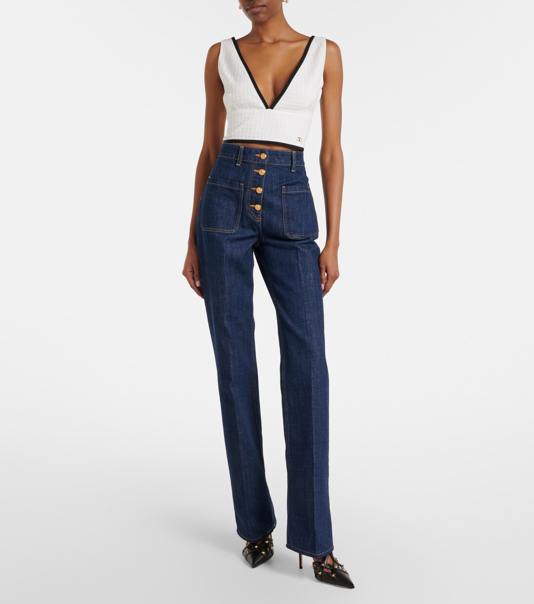 High-rise flared jeans | Valentino