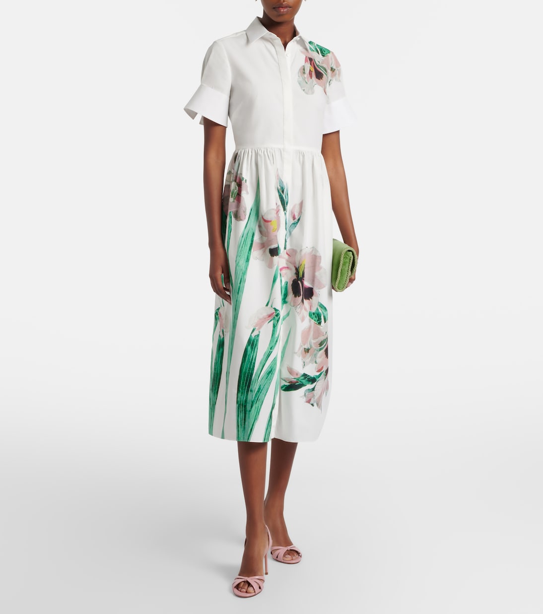 Floral cotton shirt dress | Erdem