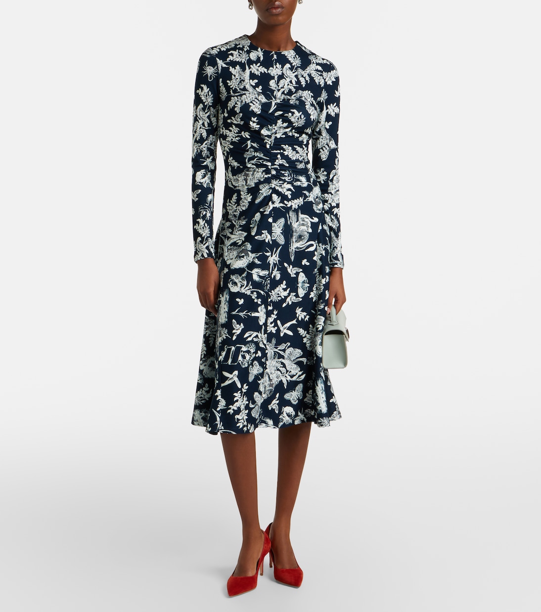 Abito midi con stampa floreale | Erdem