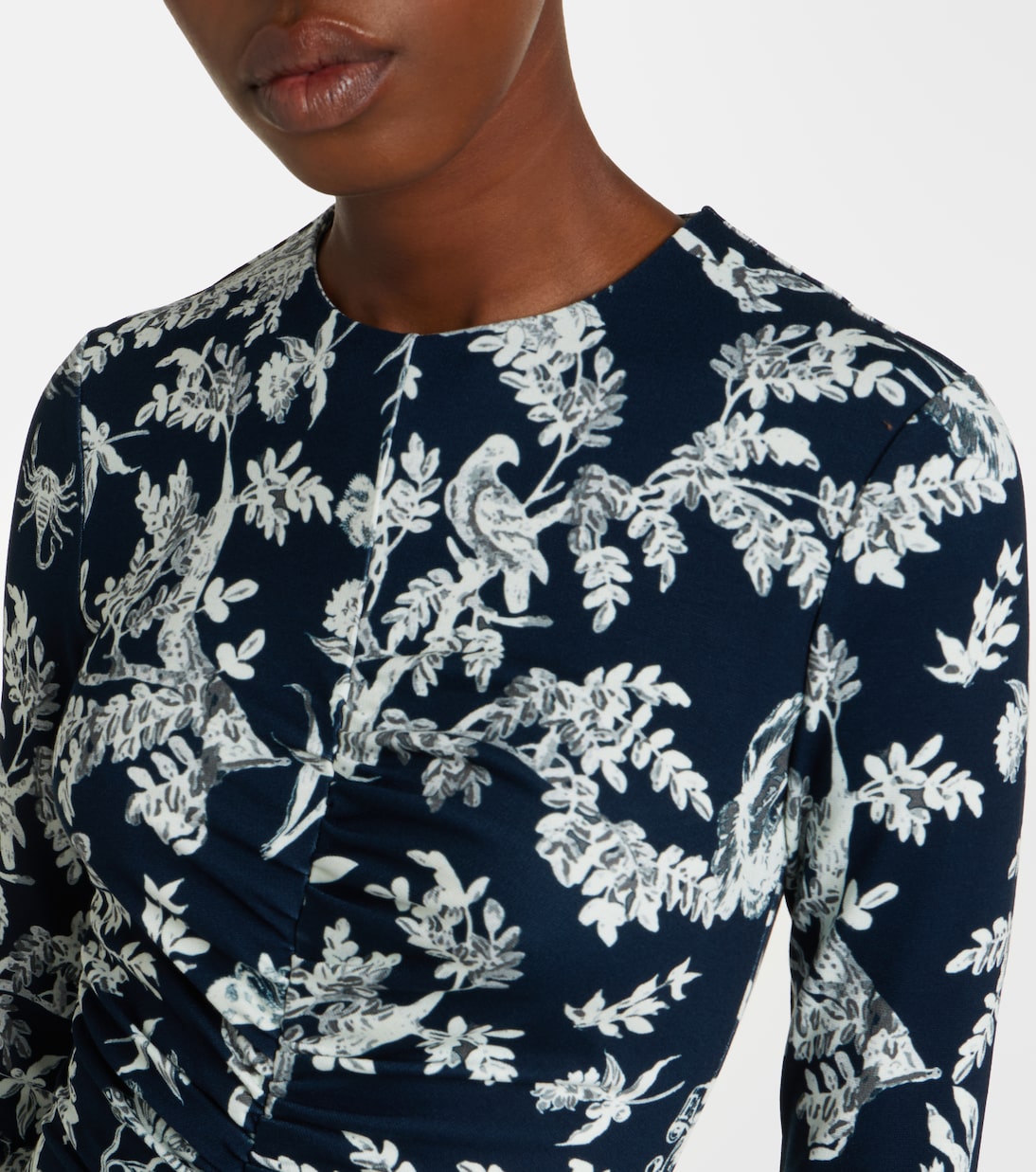 Abito midi con stampa floreale | Erdem