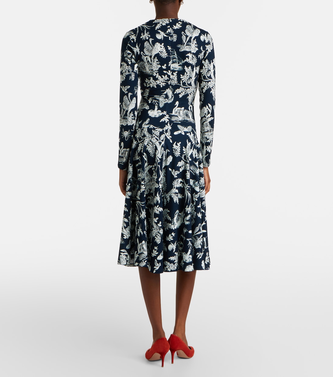 Abito midi con stampa floreale | Erdem