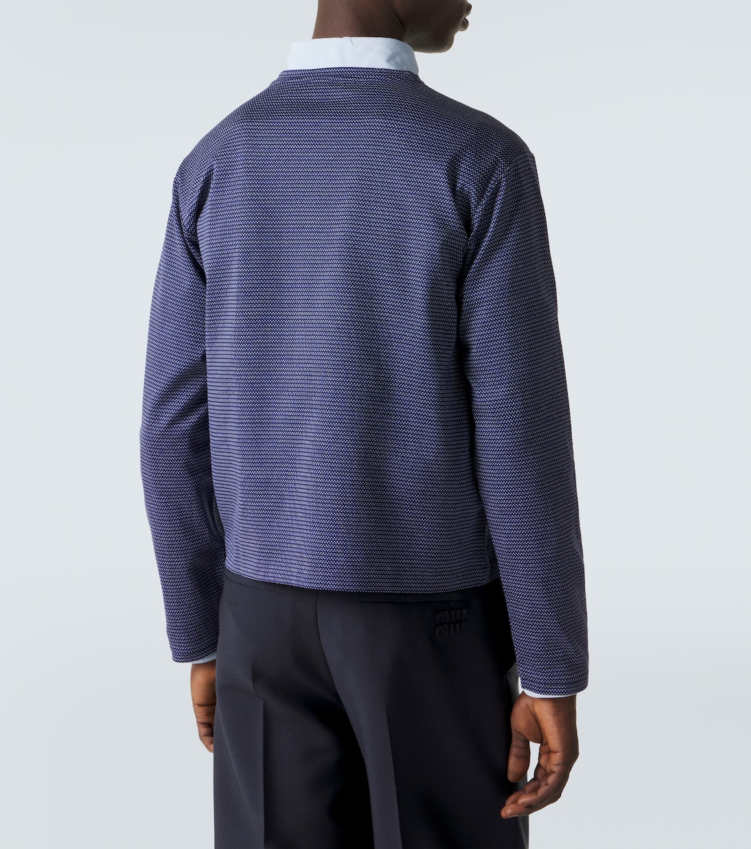 Striped cotton jersey jacquard T-shirt | Miu Miu