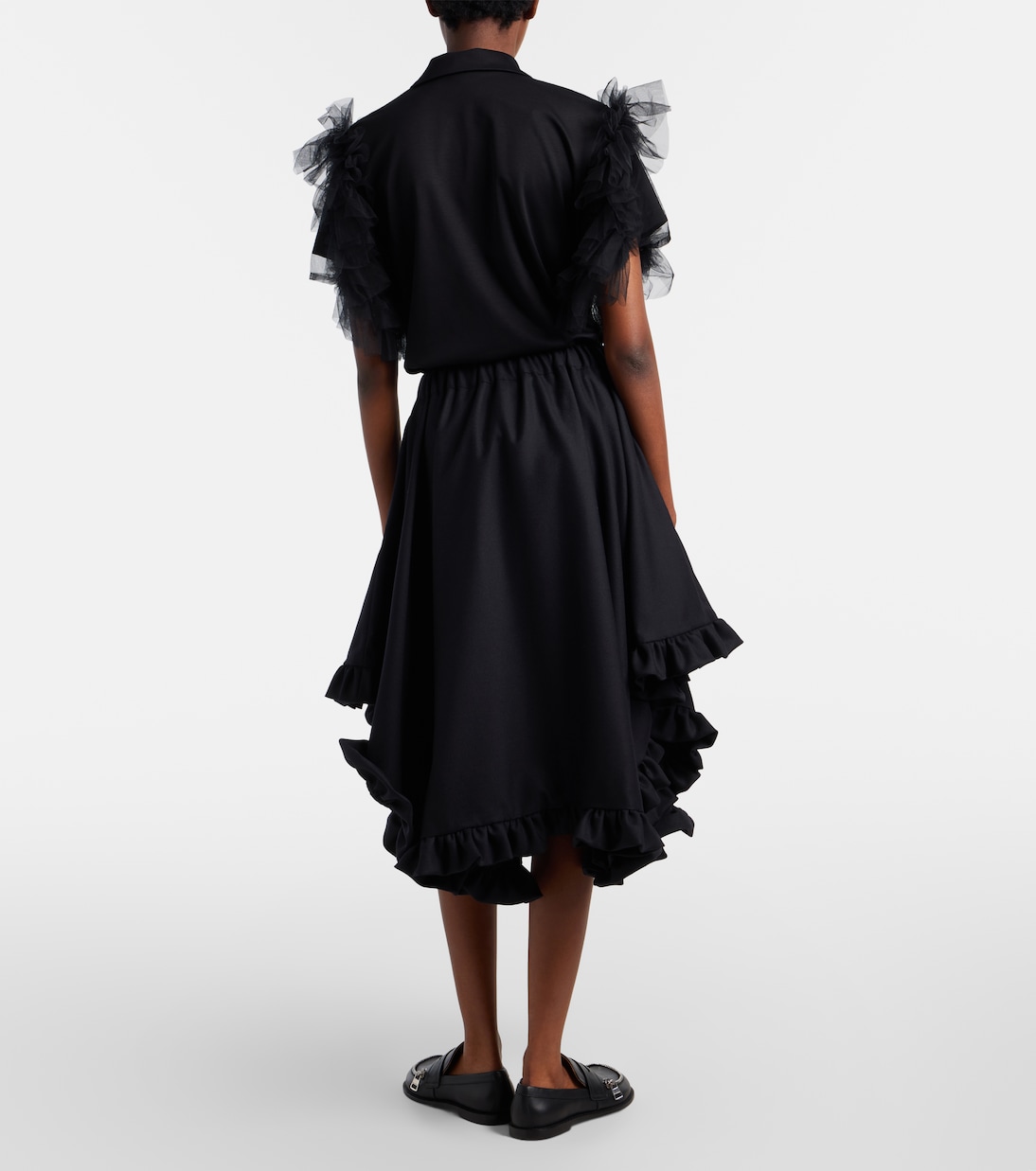 Midirock aus Wolle | Noir Kei Ninomiya
