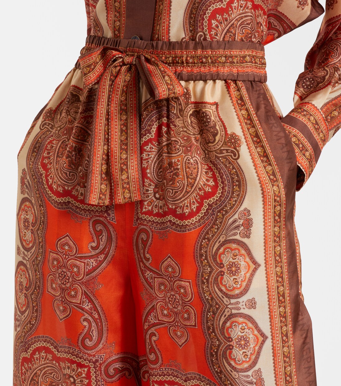 Mahon paisley silk palazzo pants | Zimmermann