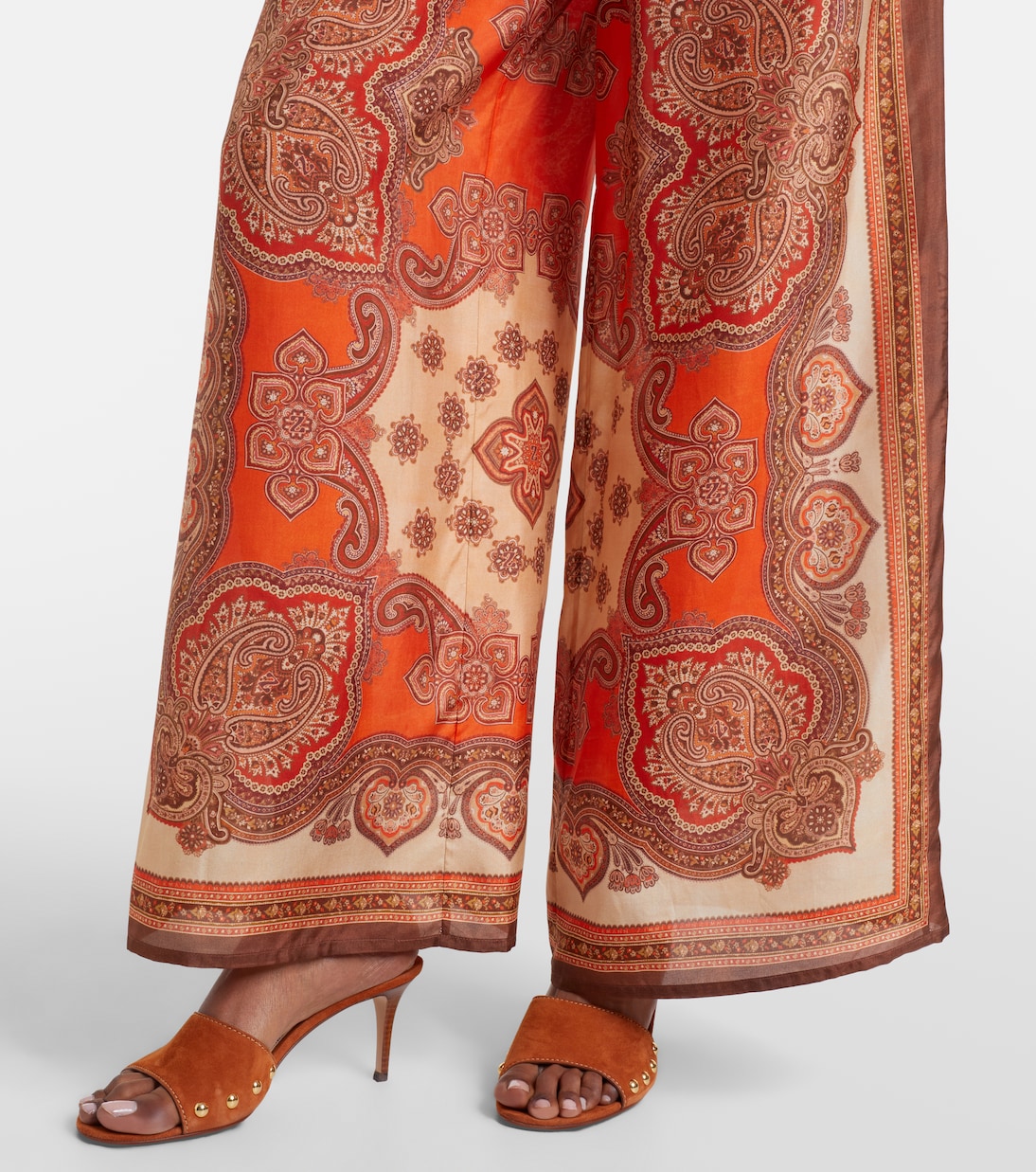Mahon paisley silk palazzo pants | Zimmermann