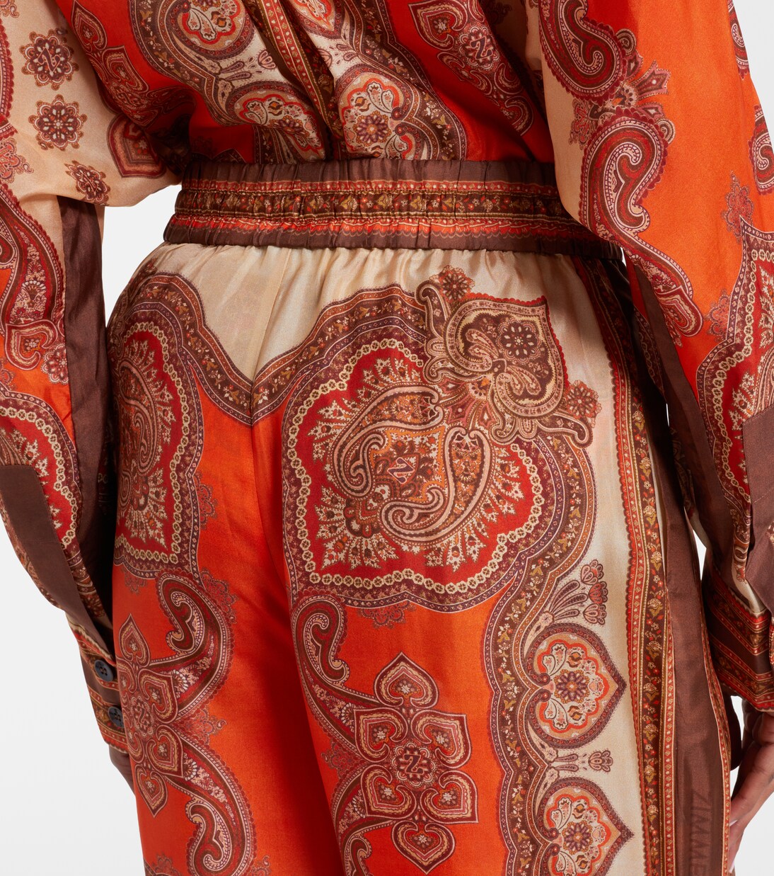 Mahon paisley silk palazzo pants | Zimmermann