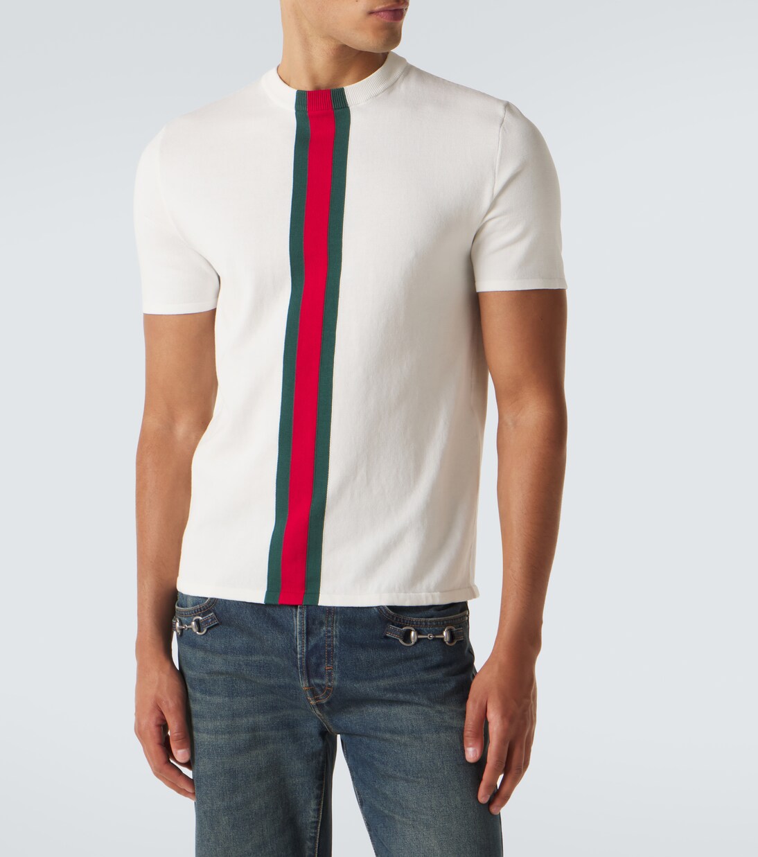 Camiseta de algodón con Web | Gucci
