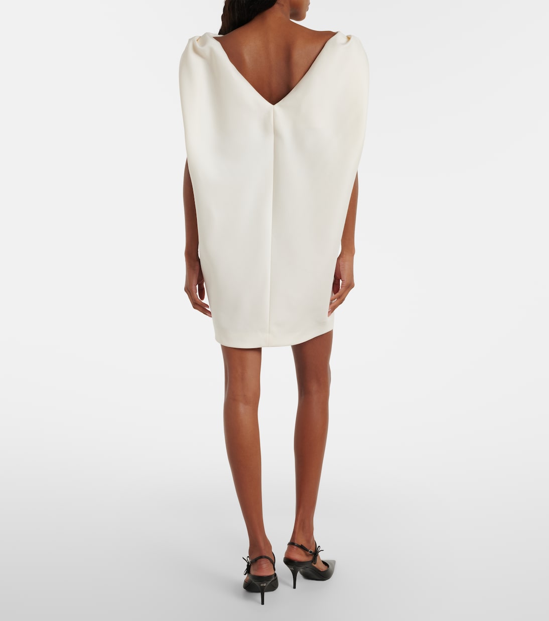 Draped wool and silk minidress | Balenciaga