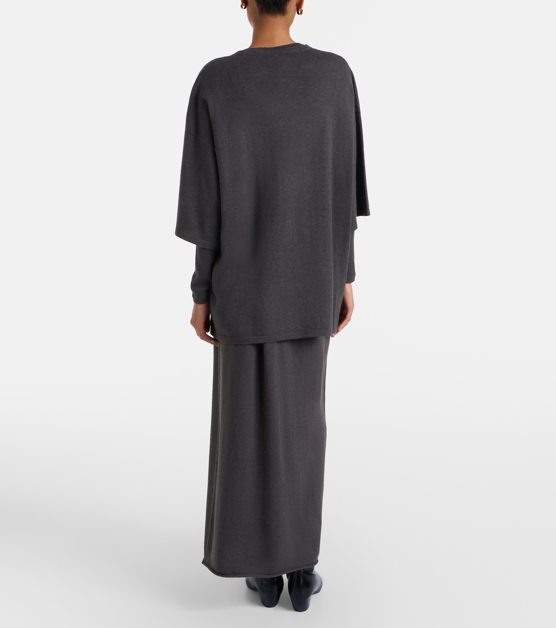 Charlotta cotton and cashmere maxi skirt | Lisa Yang