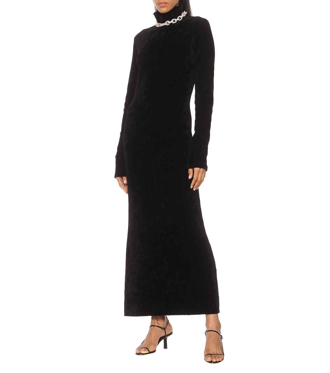 Robe midi en velours | Jil Sander