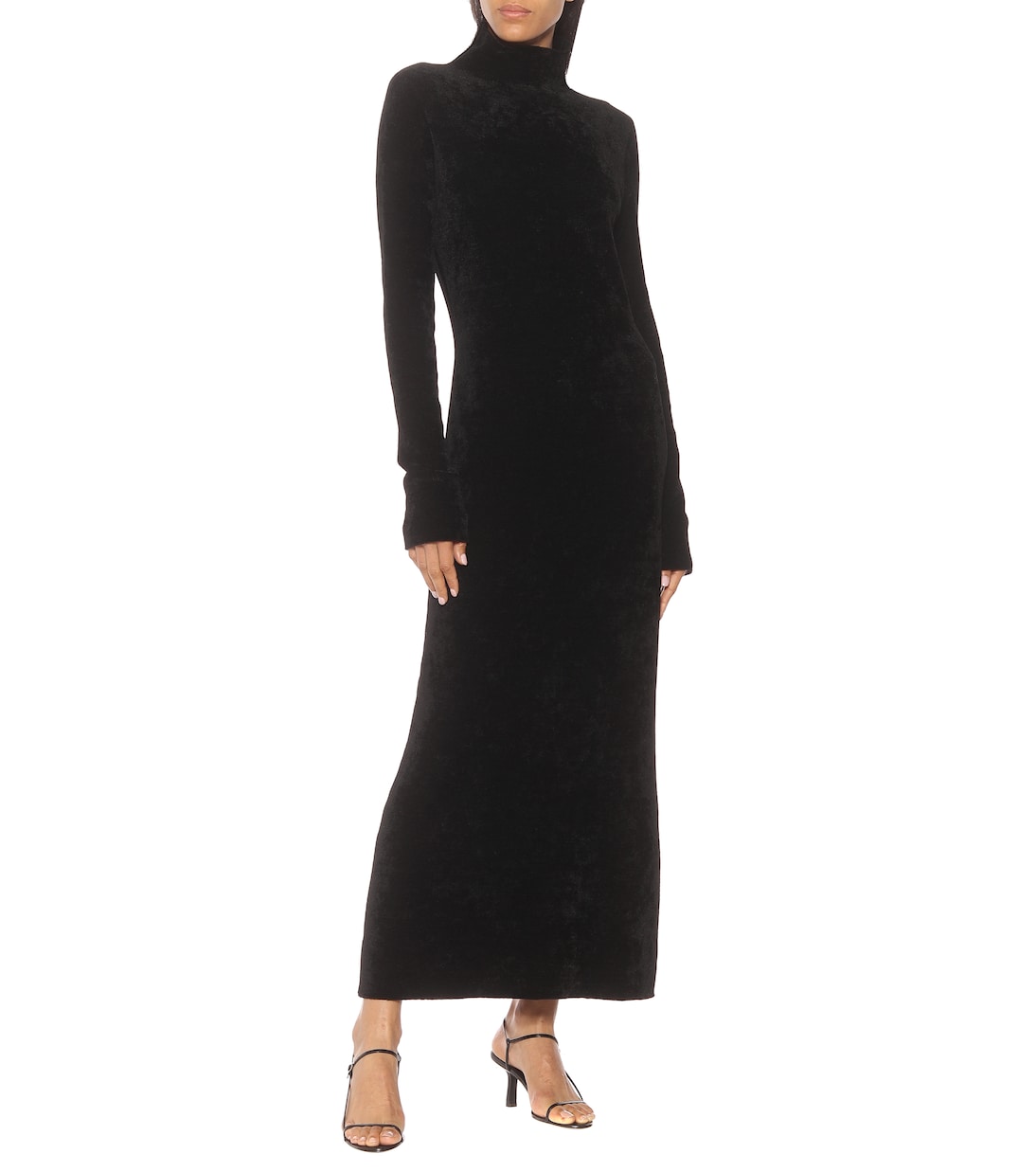 Robe midi en velours | Jil Sander