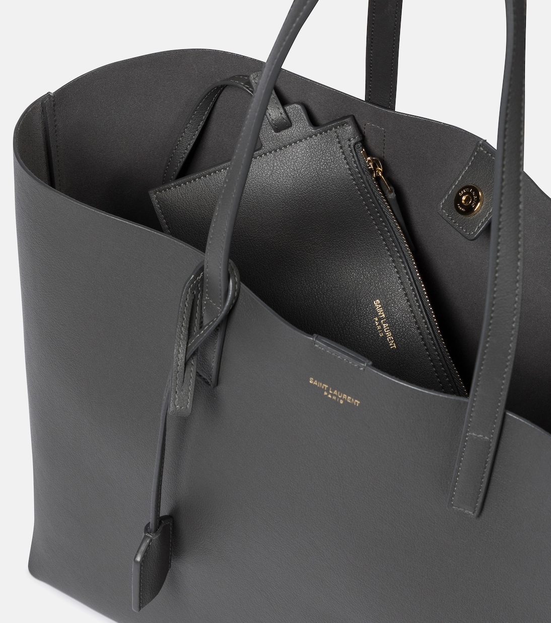 Shopping E/W leather tote | Saint Laurent