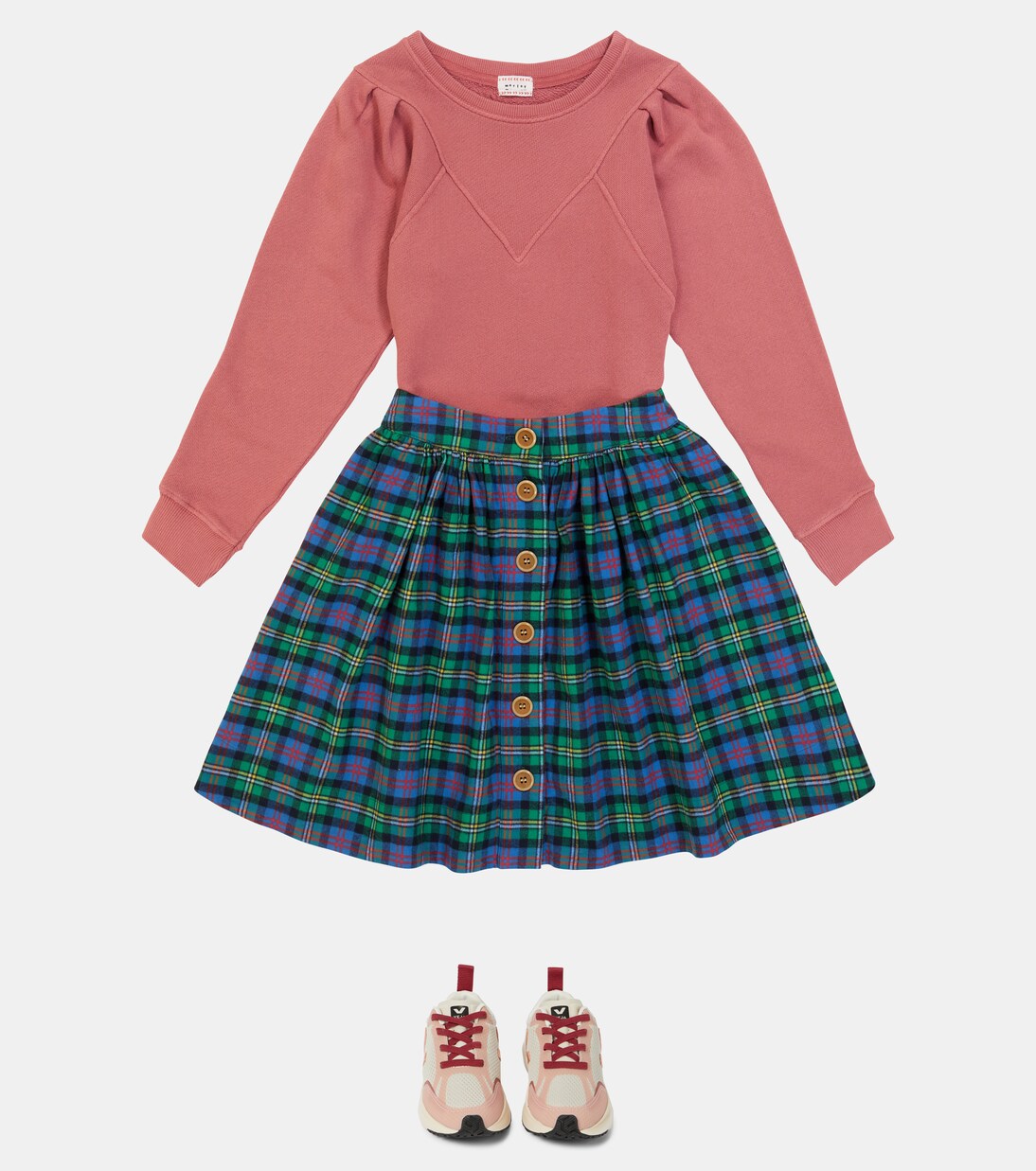 Mistral checked cotton skirt | Morley