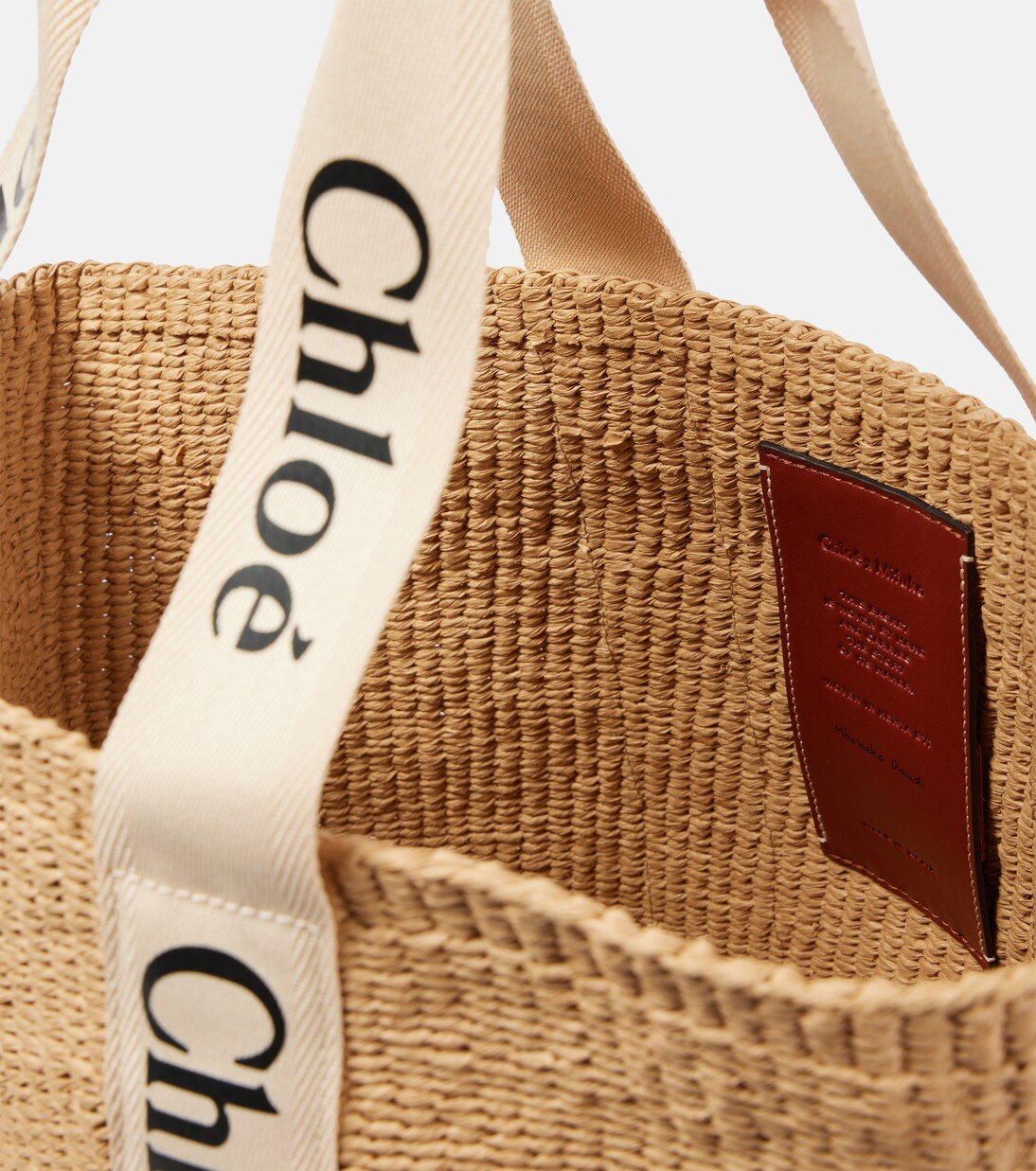 x Mifuko Woody Large raffia tote | Chloé