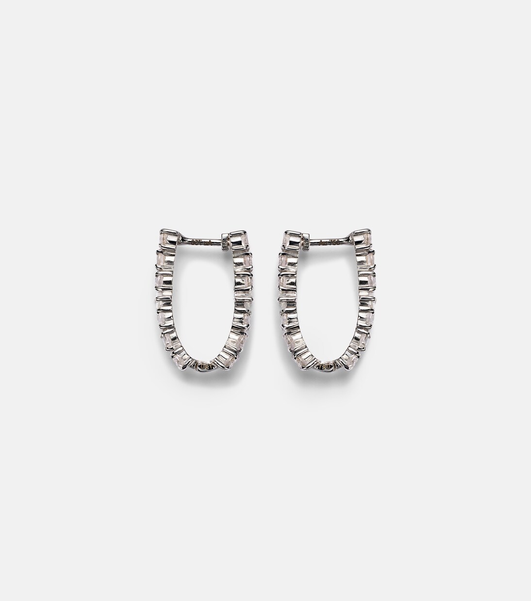 Rivulet 18kt white gold hoop earrings with diamonds | Ileana Makri