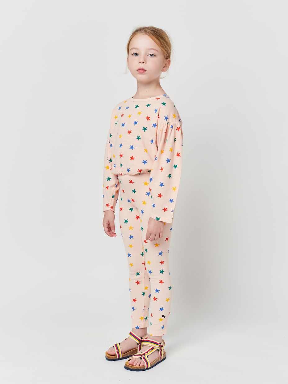Star-print cotton jumpsuit | Bobo Choses