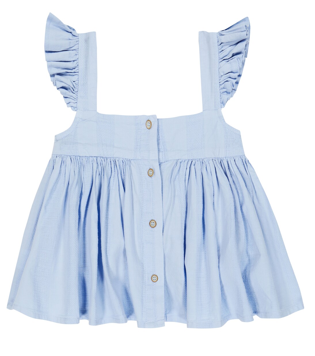 Sky ruffled cotton poplin top | Morley