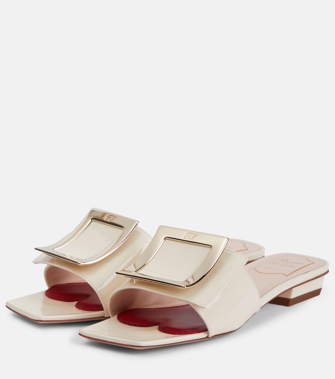Belle Vivier 25 patent leather slides | Roger Vivier