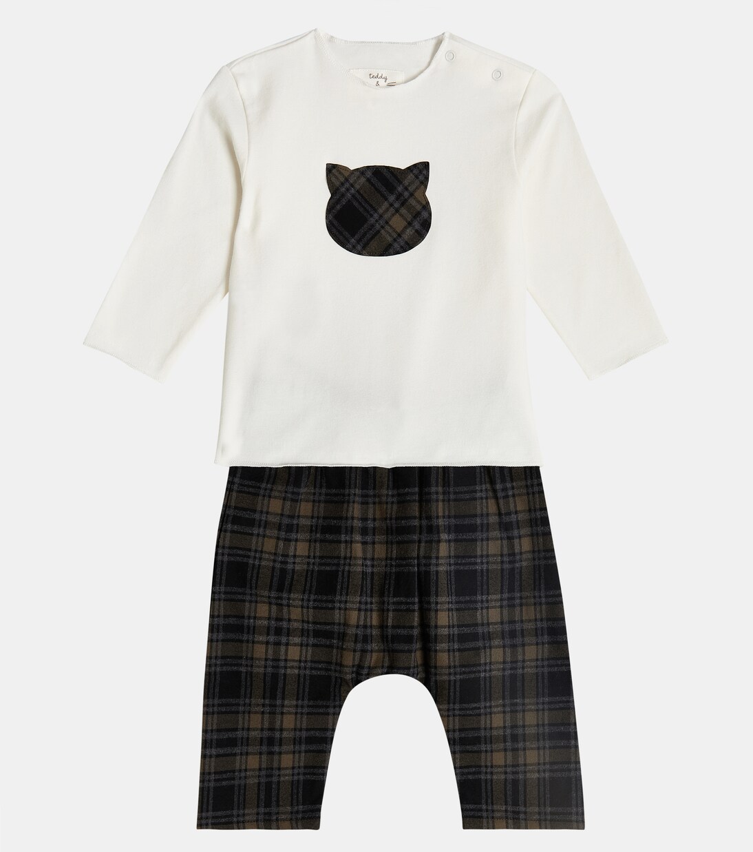 Baby checked top and pants set | Il Gufo
