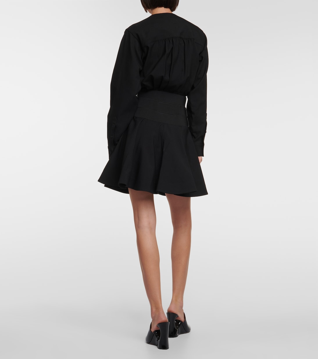 Vestido corto de lana con cinturón | Alaïa