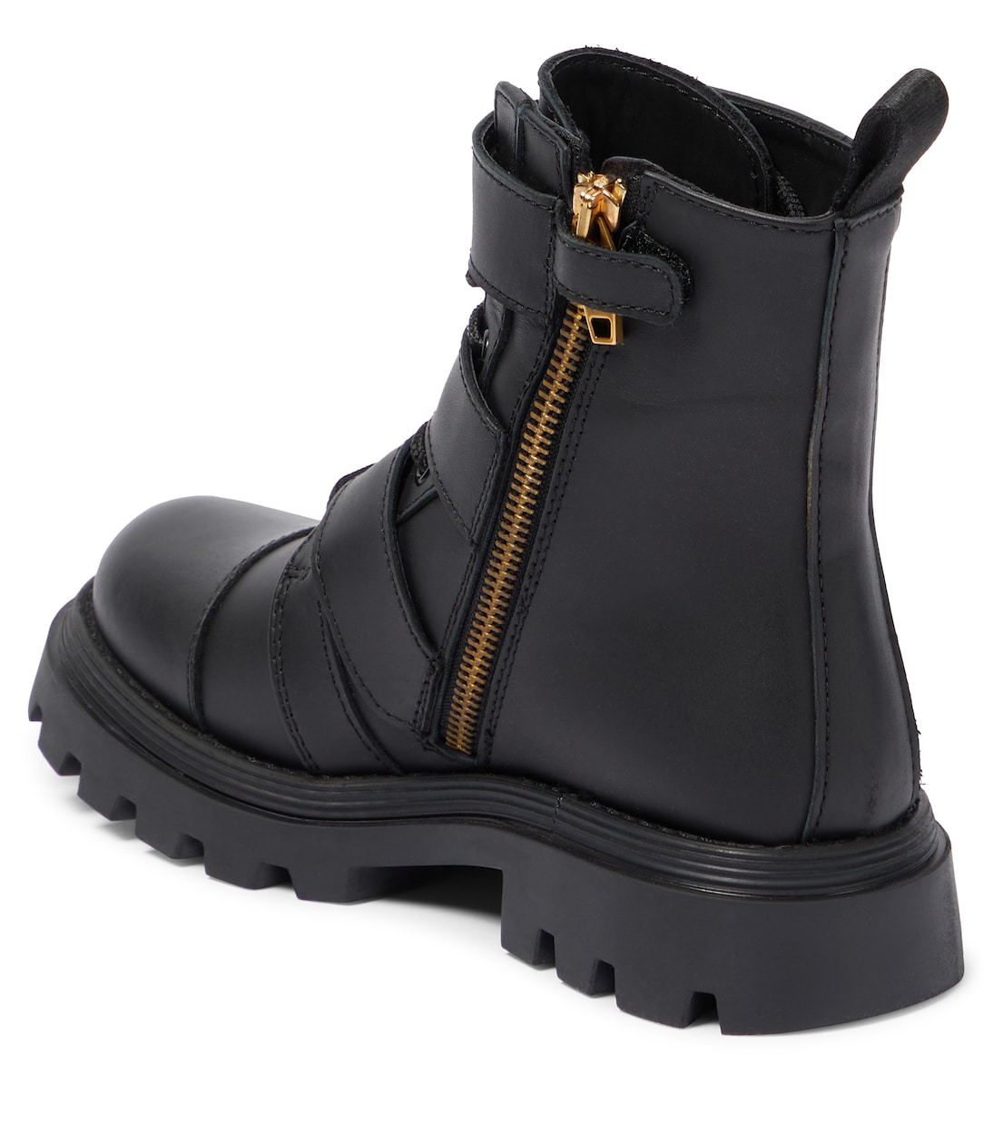 Embellished leather boots | Balmain Kids