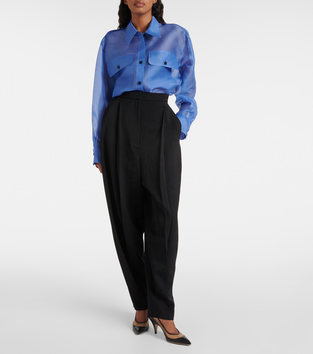 River leather and mesh pumps | Khaite