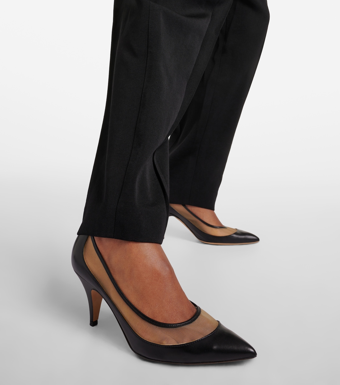 River leather and mesh pumps | Khaite
