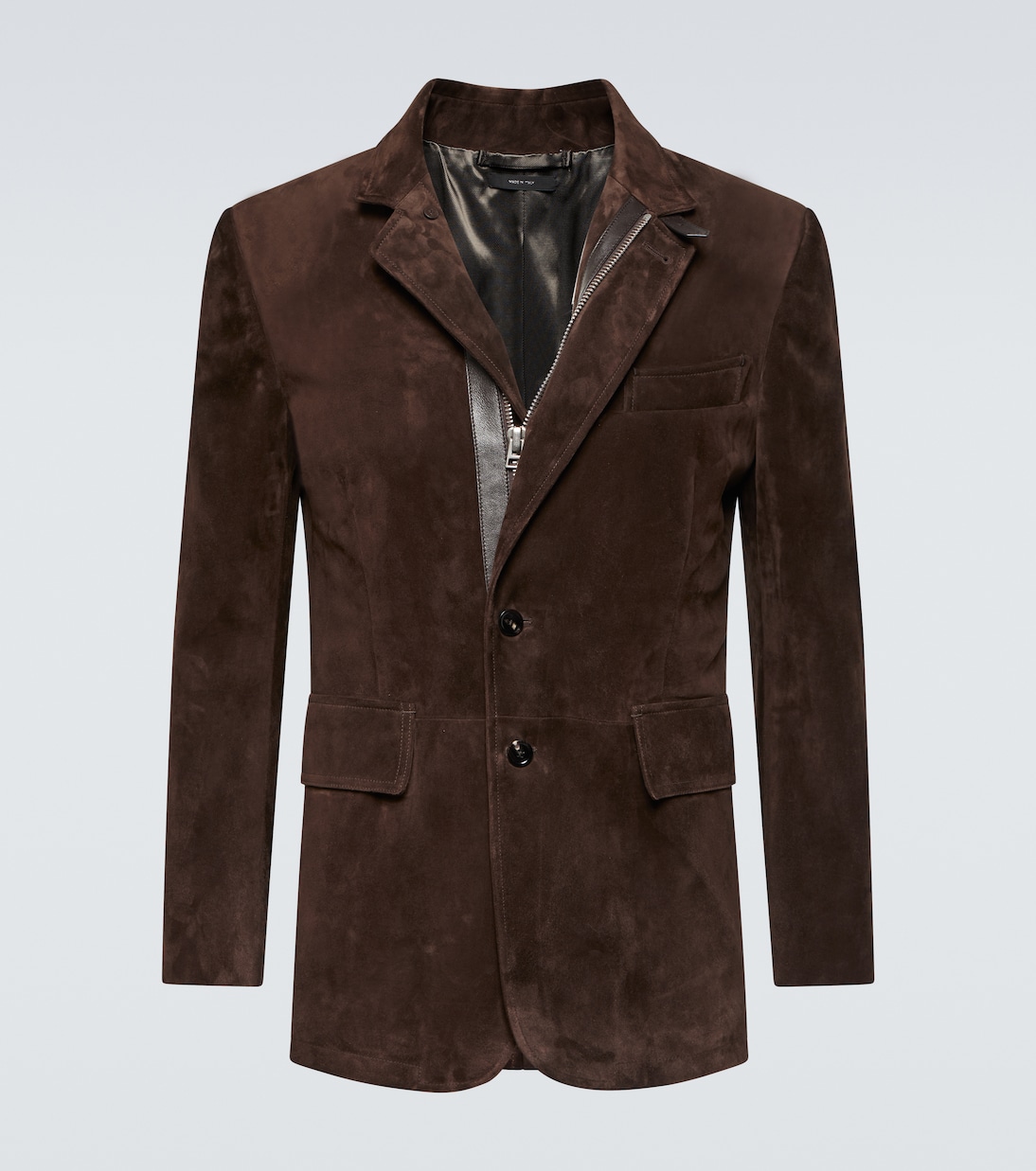 Blazer de ante con piel | Tom Ford