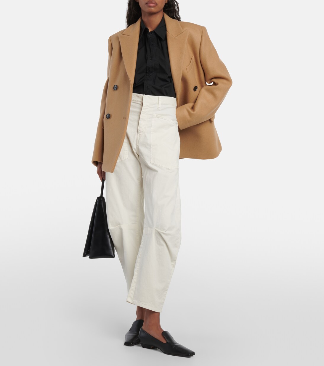 Abrigo cruzado Vianney de lana virgen | Nili Lotan