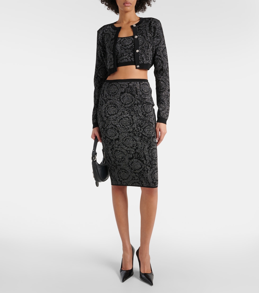 Cropped-Cardigan Barocco | Versace