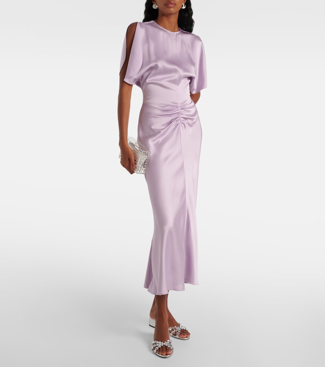 Crystal Mirage缀饰皮革穆勒鞋 | Aquazzura