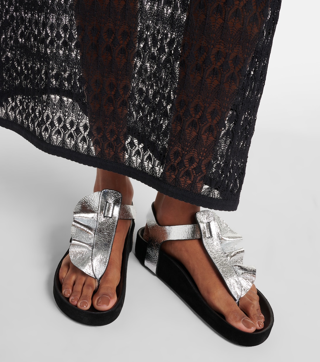Sandales Isela en cuir métallisé | Isabel Marant