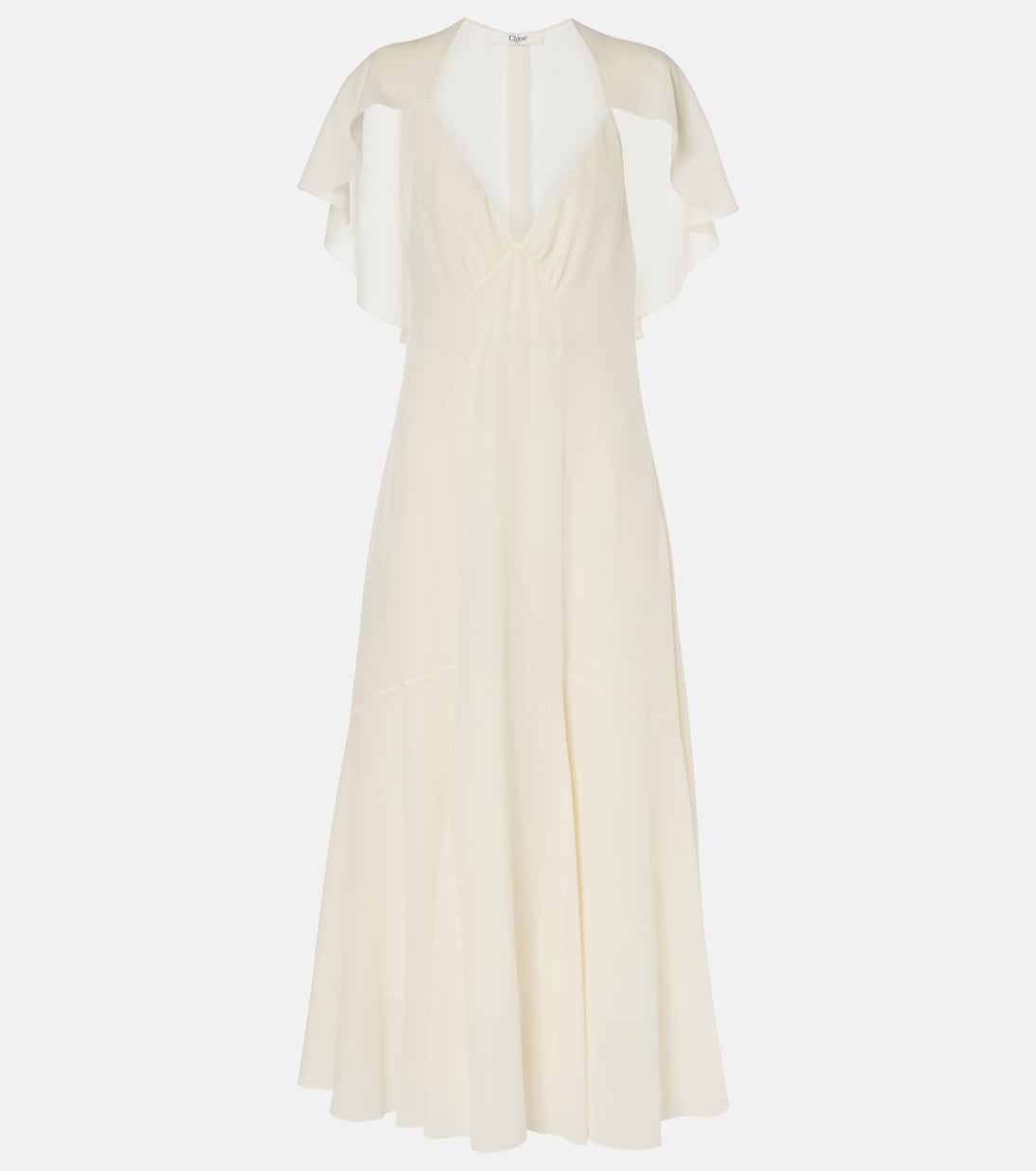 Silk chiffon midi dress | Chloé