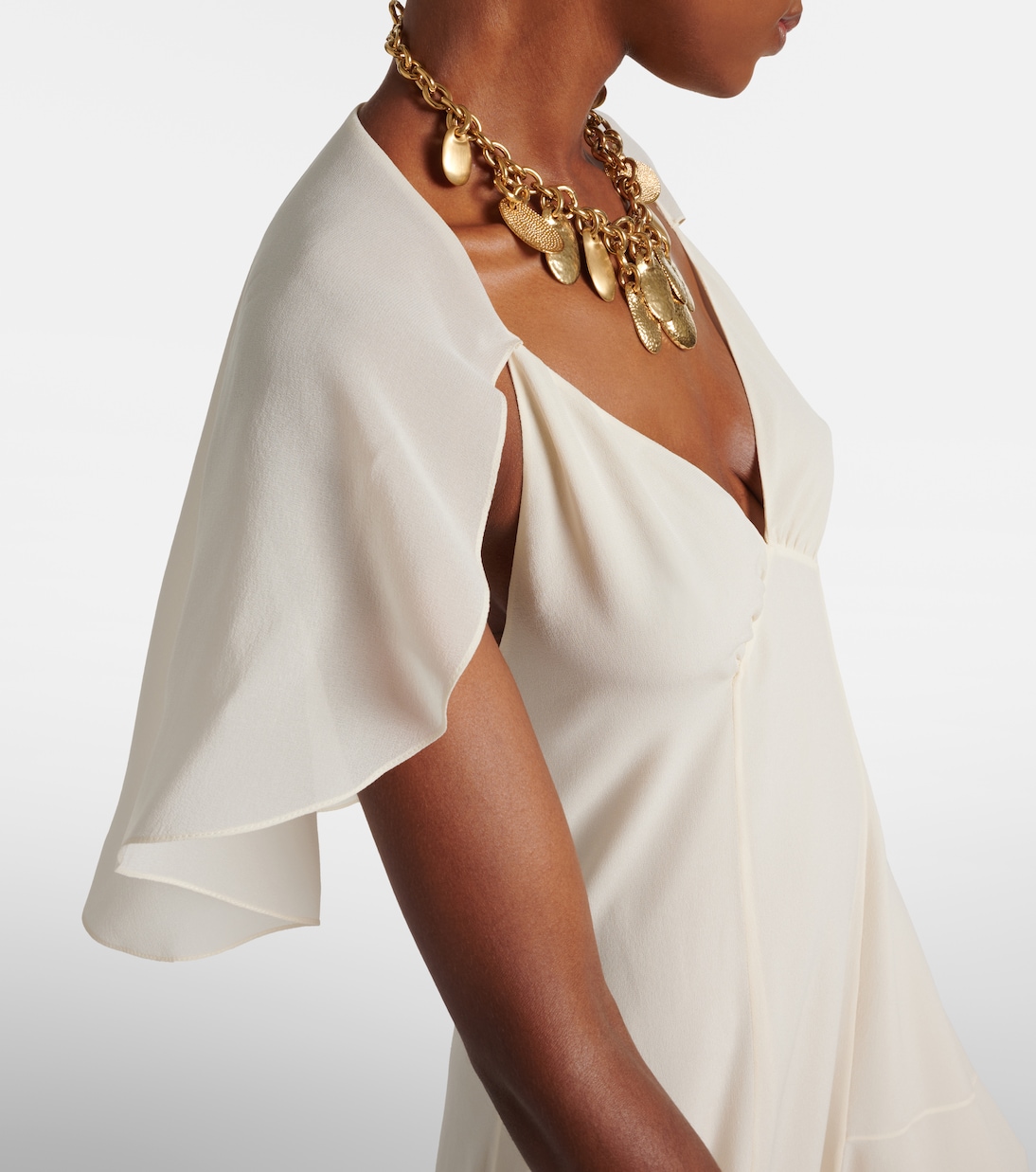 Silk chiffon midi dress | Chloé