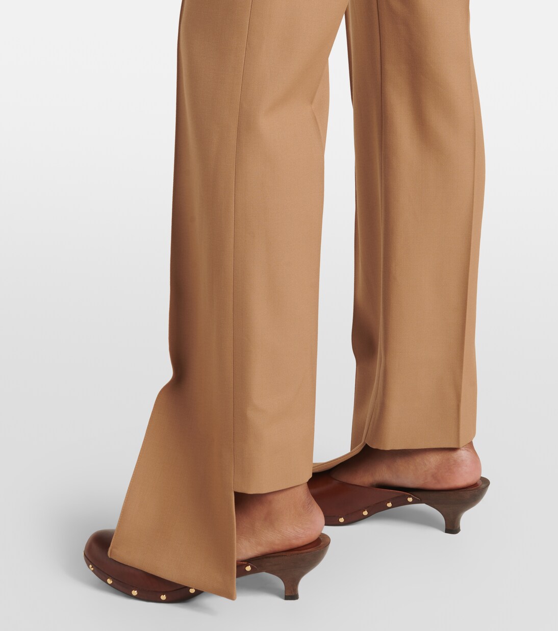 Gerade Mid-Rise-Hose aus Wolle | Chloé