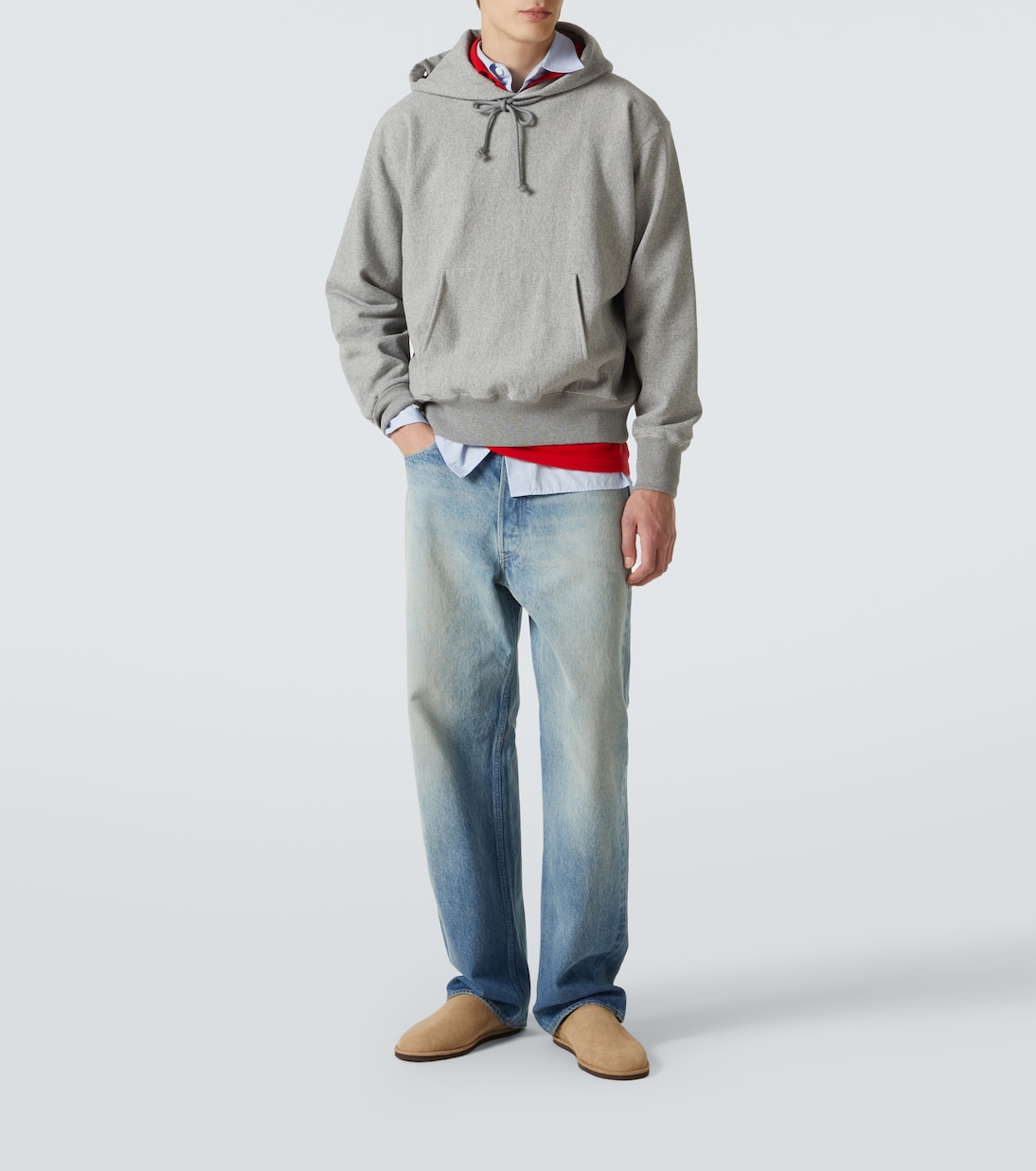 Slippers aus Veloursleder | Auralee