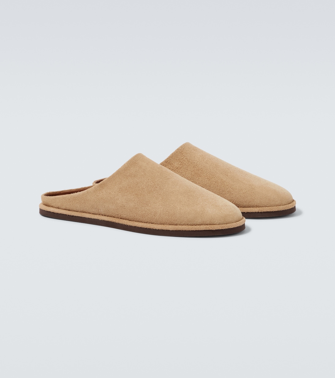 Slippers aus Veloursleder | Auralee