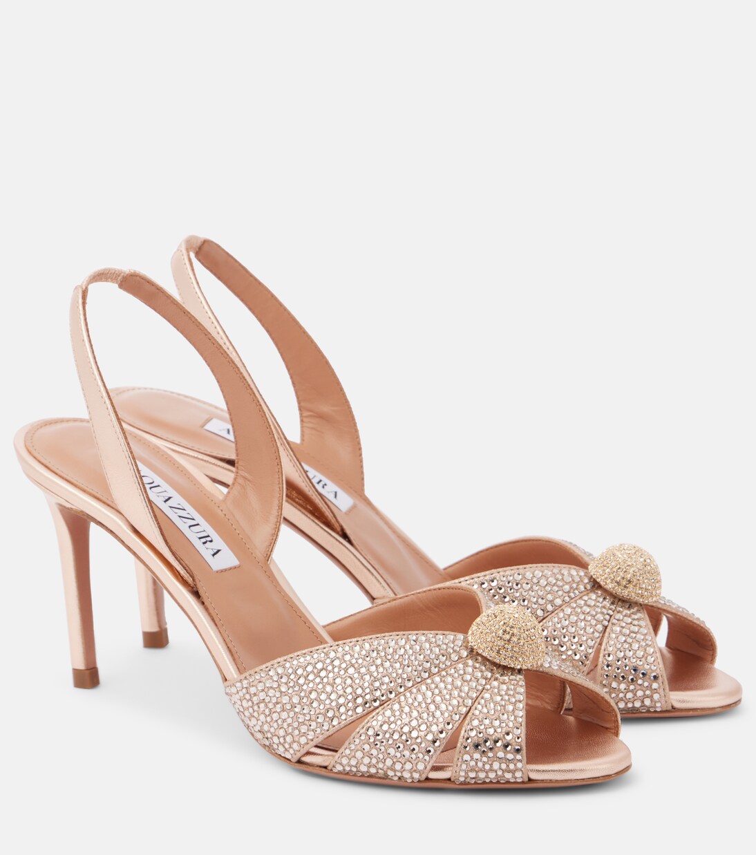 Sandales Italian Flirt 75 en cuir à ornements | Aquazzura