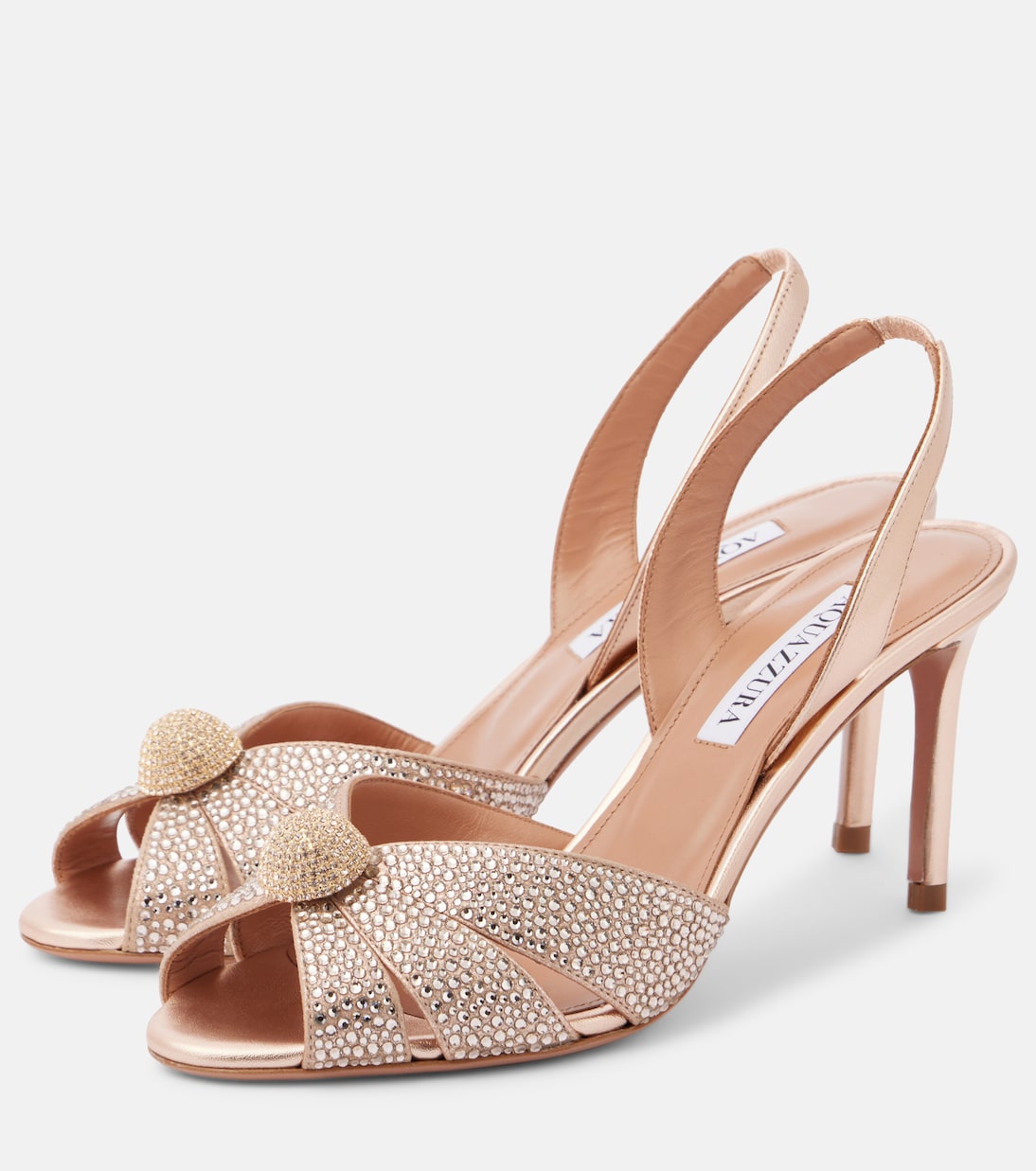 Sandales Italian Flirt 75 en cuir à ornements | Aquazzura