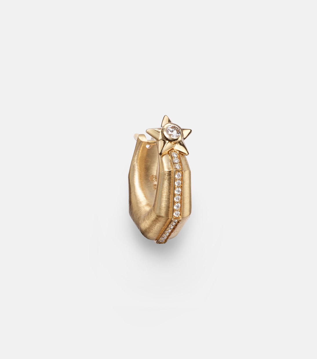 Baba Small 18kt gold single earring with diamonds | Marie Lichtenberg