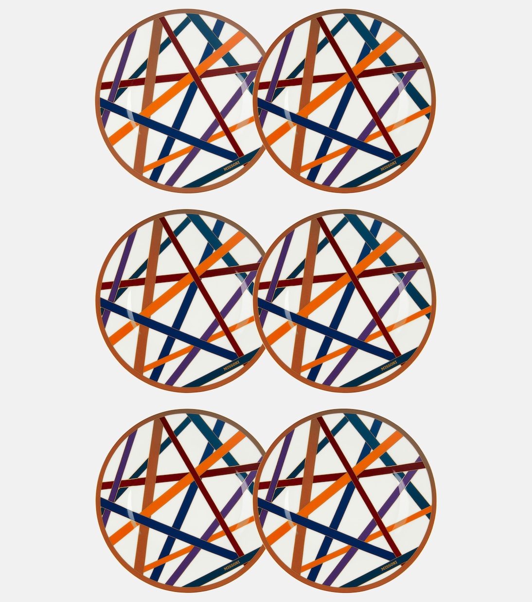 Nastri set of 6 dessert plates | Missoni