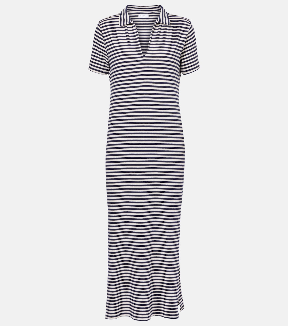 Vestido midi Khan de jersey de algodón | Velvet