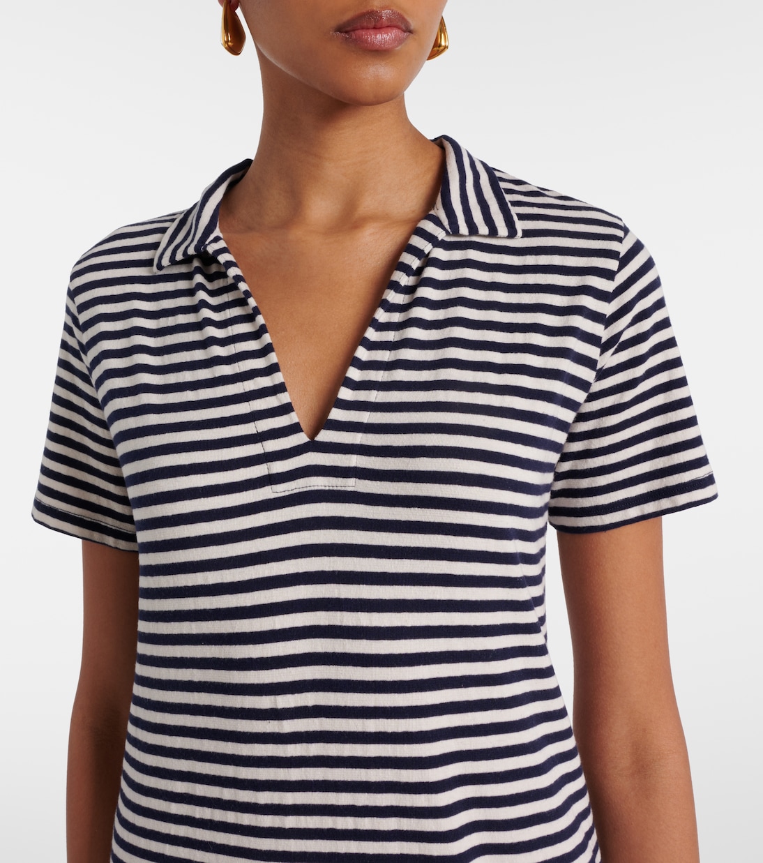 Vestido midi Khan de jersey de algodón | Velvet