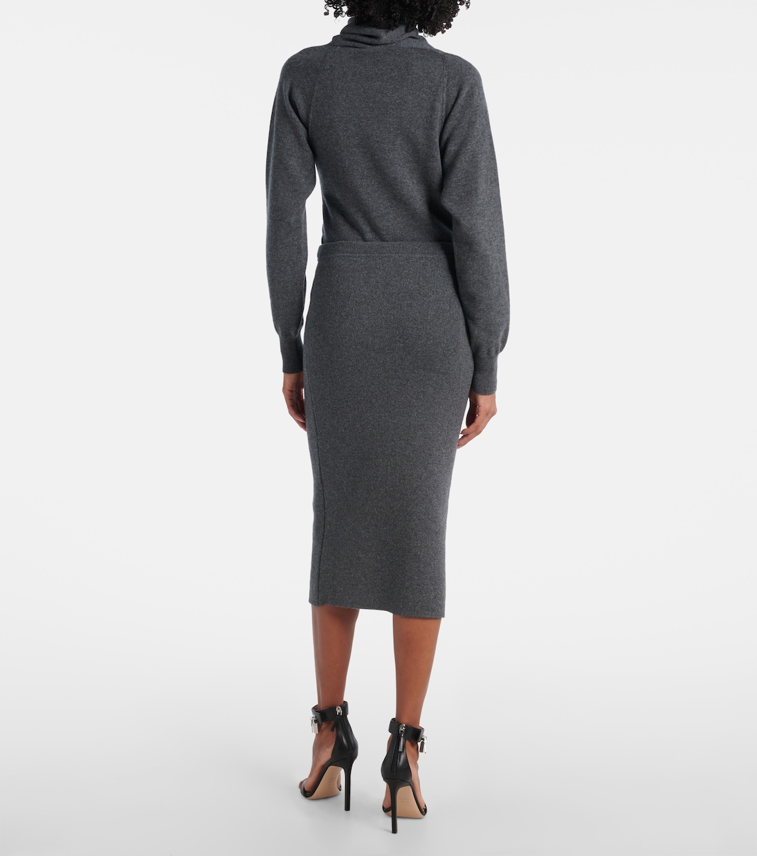 Falda midi en mezcla de cachemir y algodón | Tom Ford