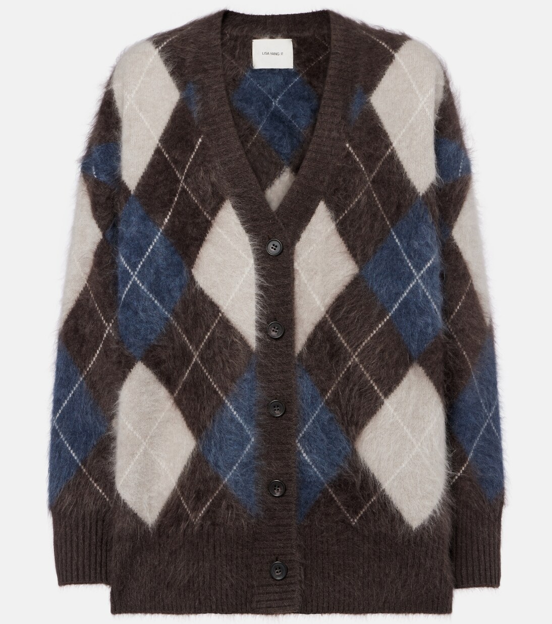 Elaria argyle cashmere cardigan | Lisa Yang