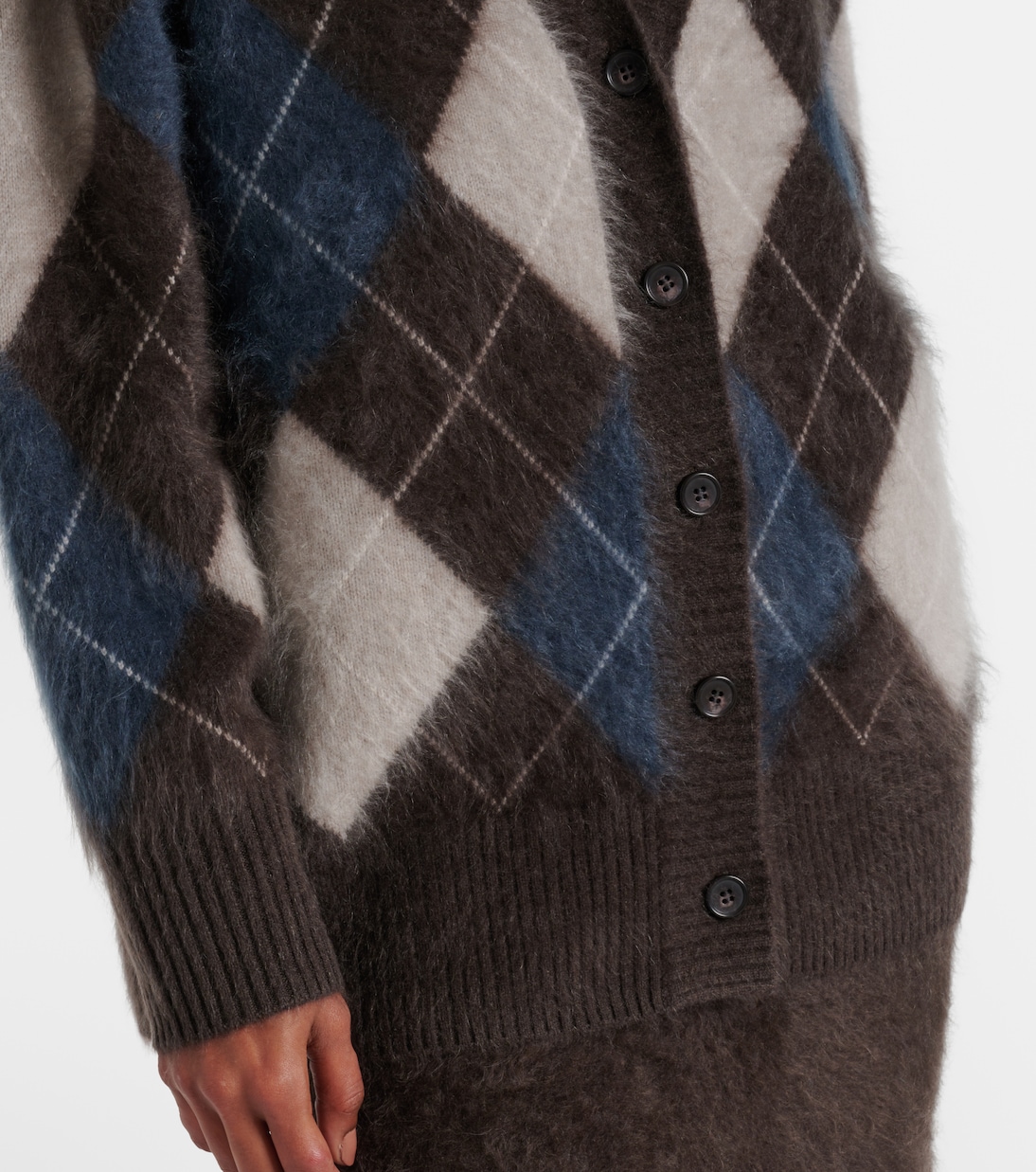 Elaria argyle cashmere cardigan | Lisa Yang
