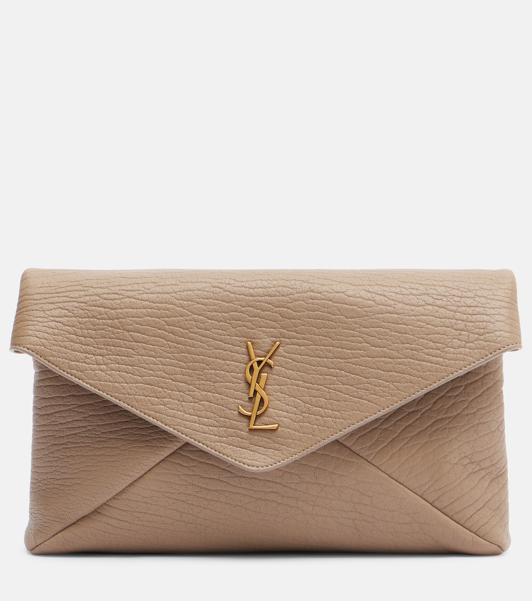 Cassandre Large leather clutch | Saint Laurent